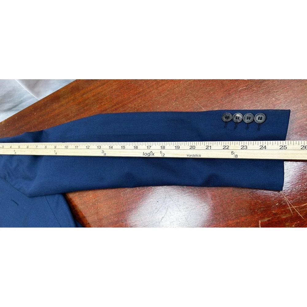 Shades of‎ Grey Micah Cohen Blazer Men's Small Navy Wool Blend Tailored Modern